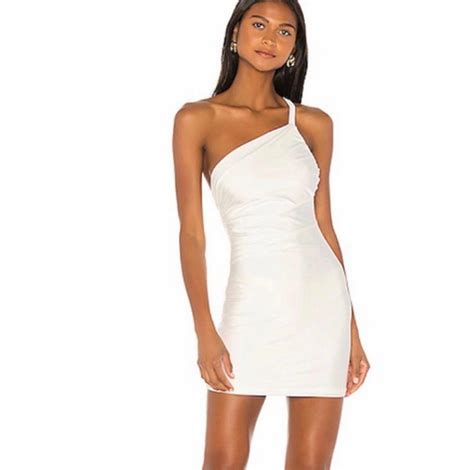 Revolve Superdown One Shoulder Mini Dress White Size Xxs The Volte