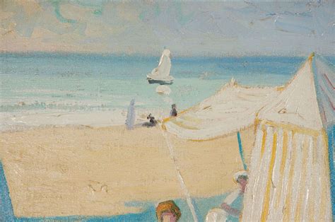 Art Deco Beach Scene Painting By Martin Lindenau For Sale At 1stdibs