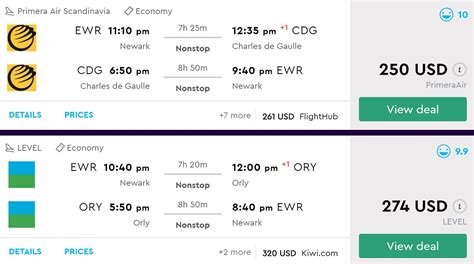 Nonstop Newark Usa To Paris France And Vice Versa From 250€215