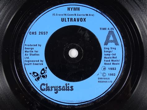 ultravox hymn 7 inch single top hat records