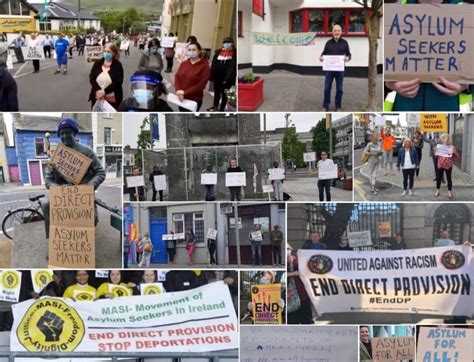 Protests Across Ireland In Solidarity With Asylum Seekers In Direct