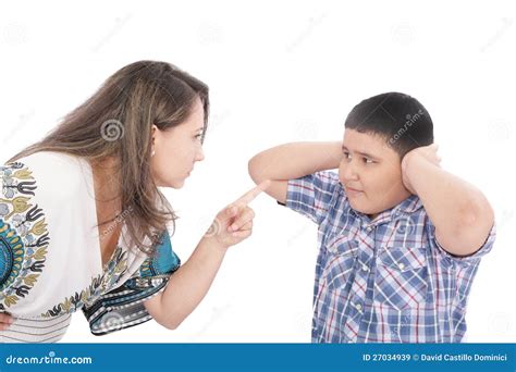Mother Scolding Her Son Stock Image Image Of Punishment 27034939