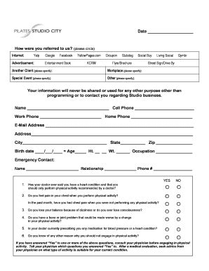 A legal client intake form is an instrument used for onboarding clients to a law firm. 16 Printable client intake form template download - Fillable Samples in PDF, Word to Download ...