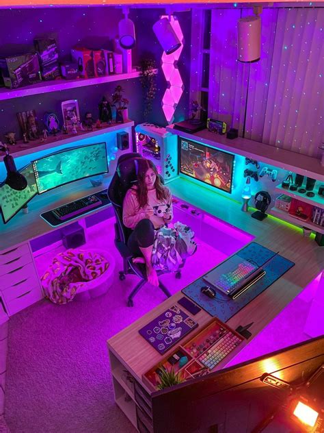 Girl Gamer Room Video Game Room Design Computer Gaming Room Game Room Decor