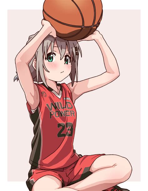 The Big Imageboard Tbib 1girl Armpits Arms Up Ball Basketball