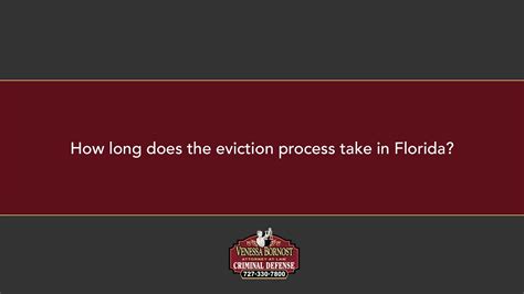 While they're not exact predictions, the united states postal service has what's called service standards, which dictate the agency's goals for how long it should take a piece of mail to travel from one zip code to another. How long does the eviction process take in Florida? - YouTube