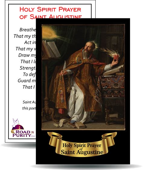 Holy Spirit Prayer Of Saint Augustine Holy Card 2 14x 3 12 B