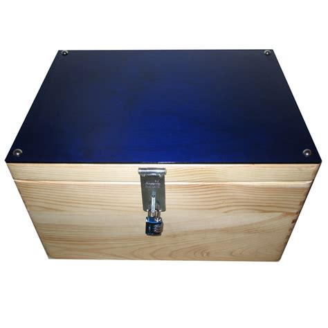 Lockable Xl Student Pine Storage Boxes With Plain Acrylic
