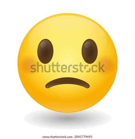 Slightly Frowning Emoji Icon Illustration Sign Stock Vector Royalty