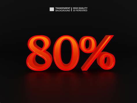 3d Rendered 80 Percentage Graphic By Sakib Mahmud Galib · Creative Fabrica