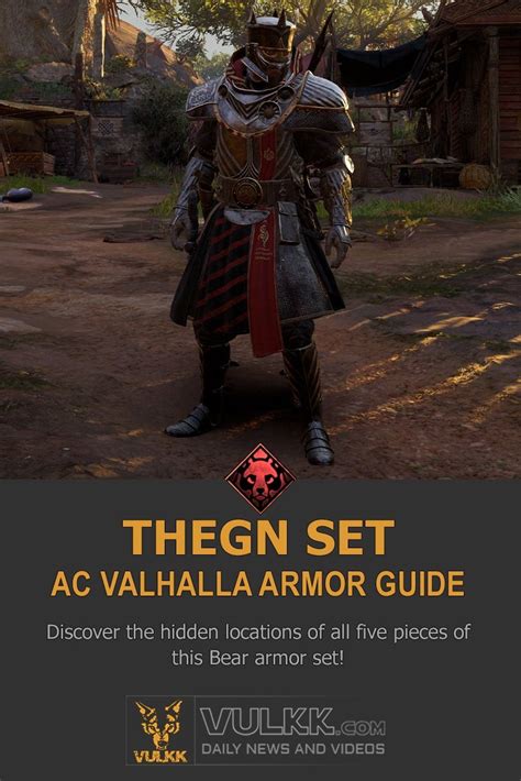 Assassin S Creed Valhalla Thegn Armor Set Locations Guide Armor Drawing