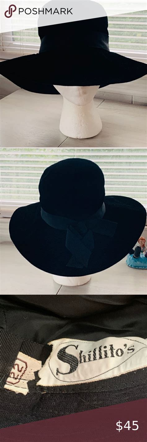 Vintage Floppy Black Velvet Hat Velvet Hat Women Accessories Hats