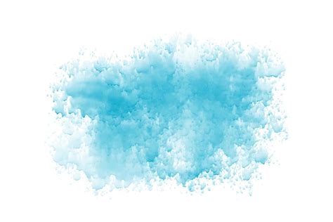 Salpicaduras De Acuarela Azul Abstracto Sobre Un Fondo Blanco 5360947