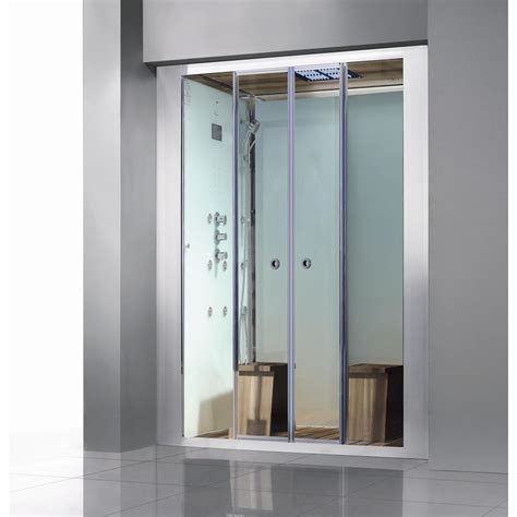 Athena Deluxe 2 Person Steam Shower Enclosure Kit With Sliding Doors Ws112ws The Home Depot