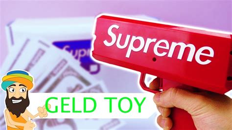 Supreme Money Gun Deutsch Lustige Spielzeugwaffe Geld Cash Canon