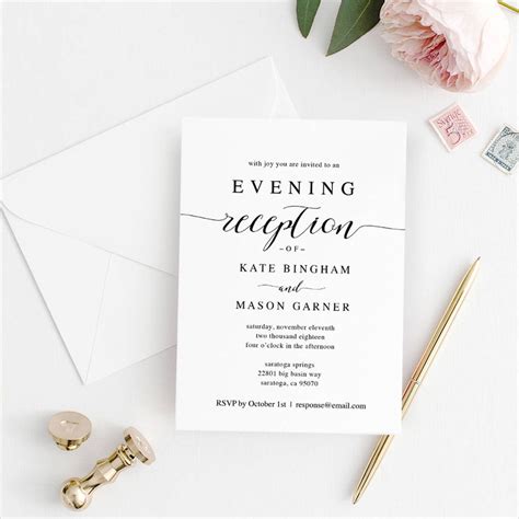Free 16 Classic Wedding Reception Invitation Designs And Examples In Psd