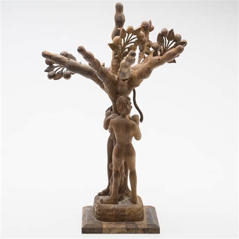 Igavel Auctions Adam And Eve Folk Art Wood Sculpture E8rcj