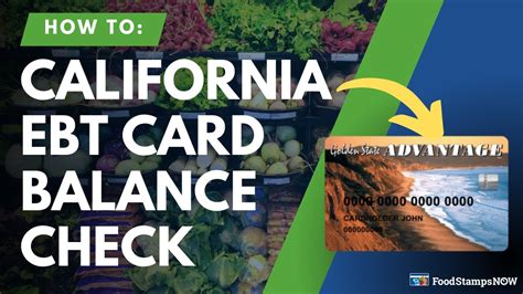 California Ebt Balance Check Instructions Youtube