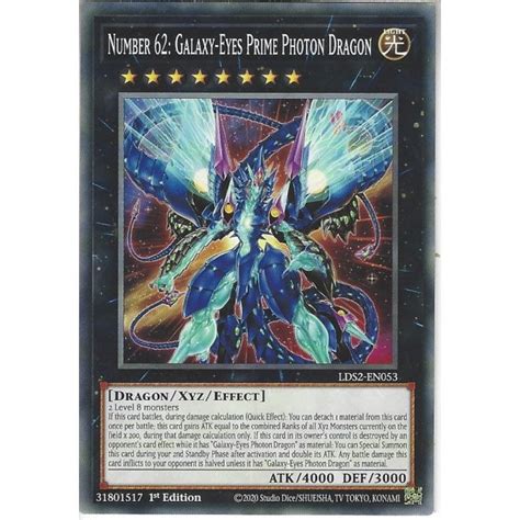 Yu Gi Oh Trading Card Game Lds2 En053 Number 62 Galaxy Eyes Prime