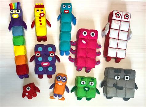 Numberblocks Felt Set 1 10 Numberblocks Inspired Toy Education Etsy