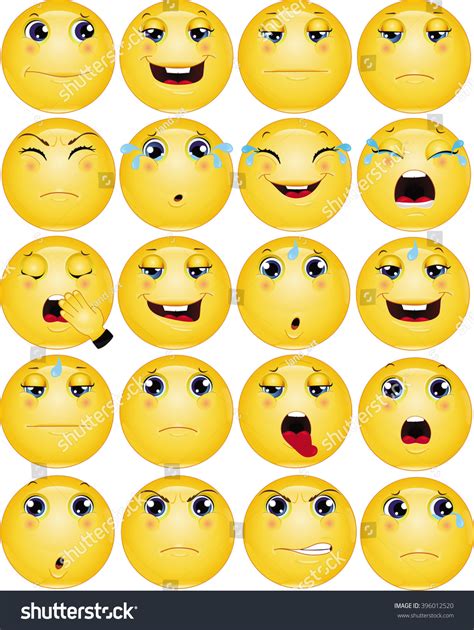 Sad Emoticons Vector Set 396012520 Shutterstock