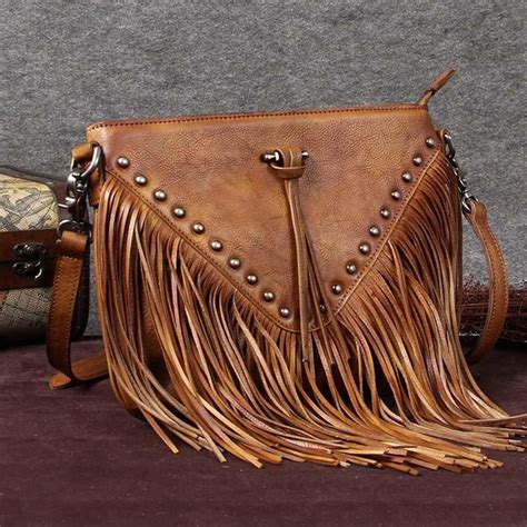 Boho Purses Womens Leather Crossbody Bags Shoulder Bag For Women Igemstonejewelry Brown