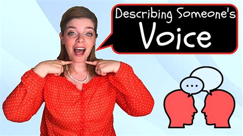 Voices How To Describe Someones Voice In English Voice Vocabulary 🗣