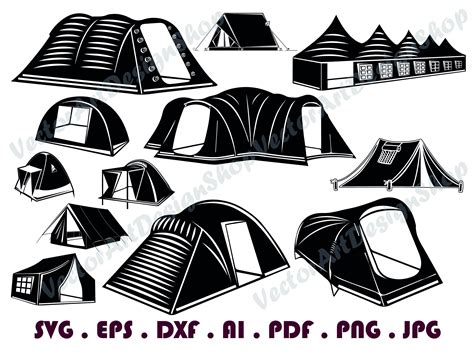 Tent 2 Svg Tent Svg Camping Svg Tent Clipart Tent Files Etsy Uk