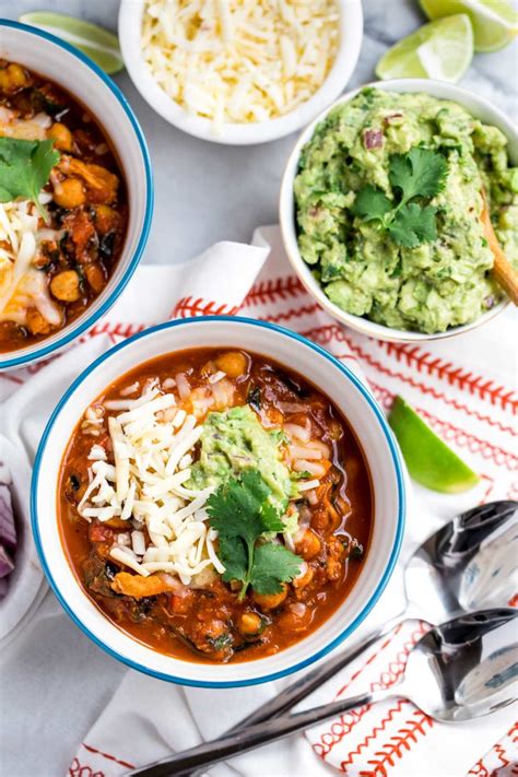 Chipotle Chicken Chili With Chickpeas Sweet Potatoes Pwwb