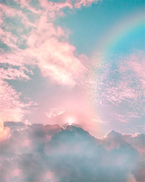 Seeing A Rainbow Sky Aesthetic Rainbow Pictures Beautiful Sky