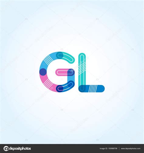 Logo Gl Lettres Connectées — Image Vectorielle Brainbistro © 150988708