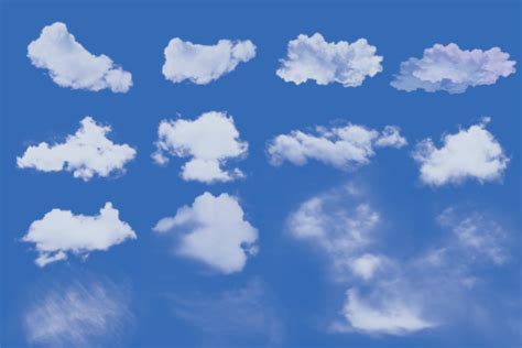 16 Free Realistic Cloud Brushes For Photoshop Editable