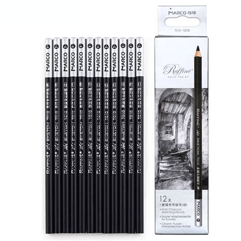 Buy 12pcsset Marco Professional Sketch Charcoal