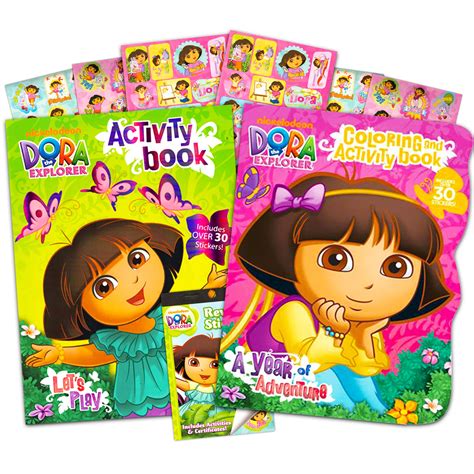 Buy Dora The Explorer Coloring Books With Stickers Bundle 120 Pages