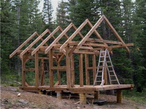 Small Timber Frame Cabin Plans Kits Cottage Rumah Kayu Arsitektur Kayu