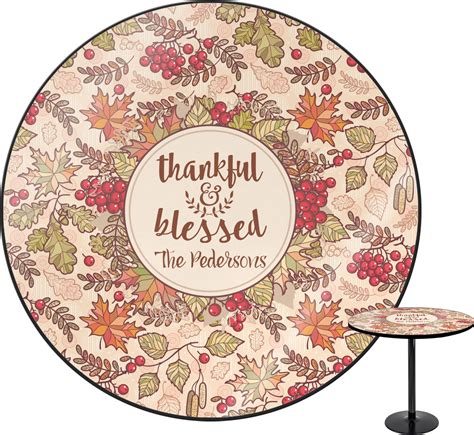 Thankful And Blessed Round Table Personalized Youcustomizeit