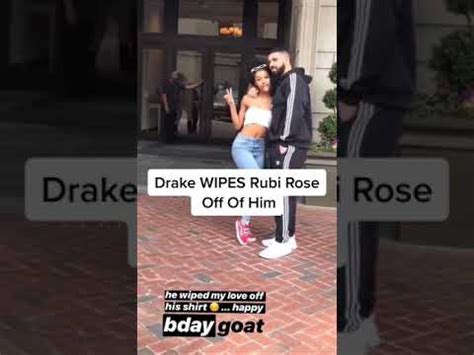 Drake Wipes Rubi Rose Off Of Him Shorts YouTube