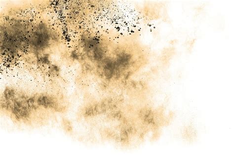 Premium Photo Abstract Brown Dust Explosion On White Background