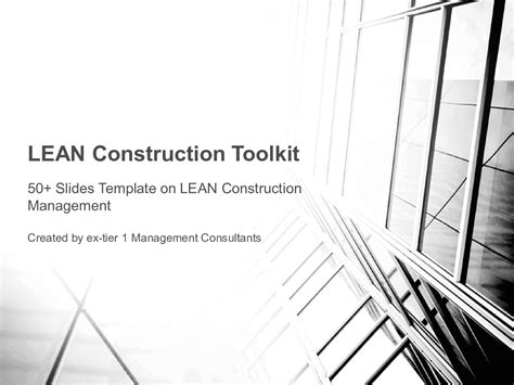 Lean Construction Management Template And Toolkit 58 Slide Powerpoint