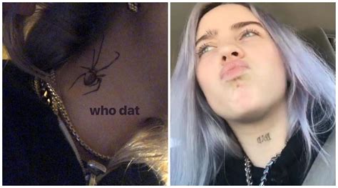 does billie eilish have any tattoos her ink explained