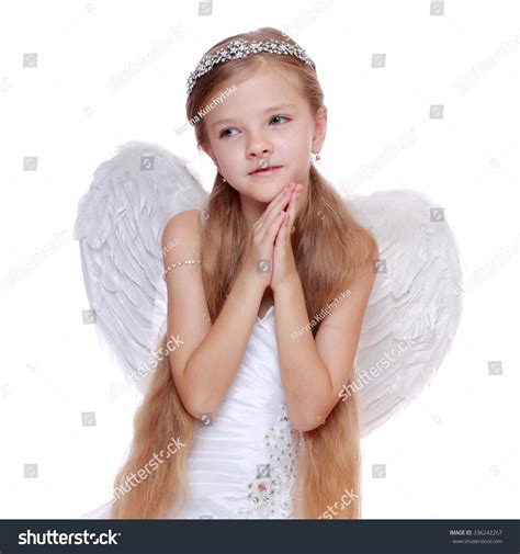 Young Angel Girl Praying Isolated On Stock Photo 336242267 Shutterstock