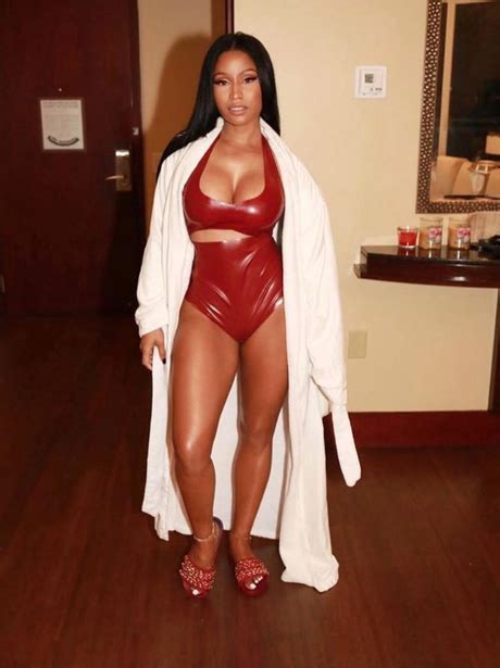 Nicki Minaj Opts For Latex As She Hangs Out In Her Dressing Gown In Her
