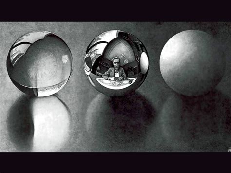 Mc Escher Artist Dutch 1898 1972 Three Spheres Ii 1946