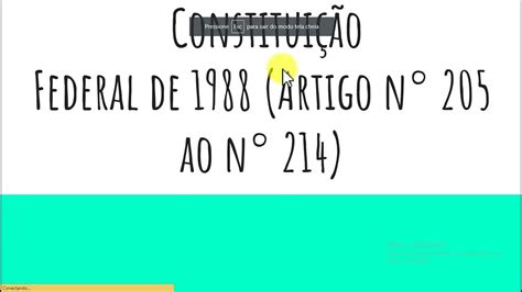 Artigo 214 Da Constituição Federal