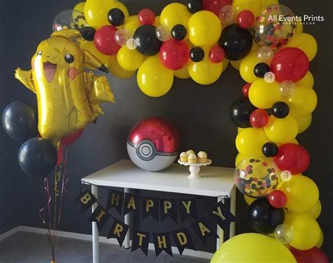 Pikachu Je Te Choisis Kit De Guirlande De Ballon Pokémon Etsy France