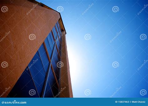 Tall Building With Stucco Wall Stock Image Image Of Texture Blue