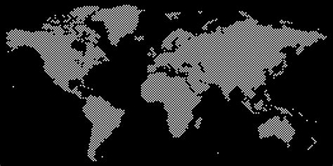 World Map Black And White SVG