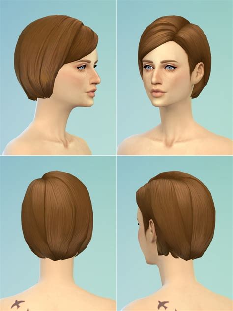 Medium Straight Parted Hair Edit V2 At Rusty Nail Sims 4 Updates