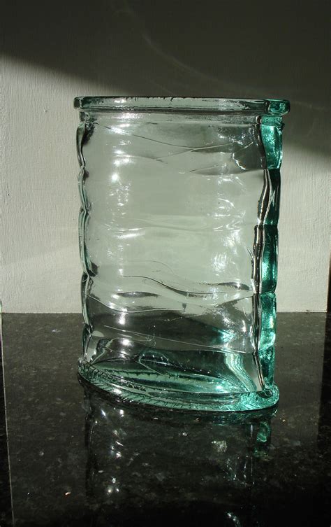 Recycled Glass Chunky Elliptical Vase Natural Simplicity