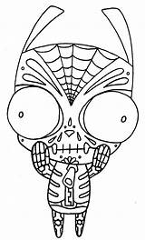 Coloring Pages Dia Los Gir Muertos Dead Skull Invader Zim Sugar Wenchkin Color Printable Yucca Flats Halloween Animal Carolyn Themes sketch template